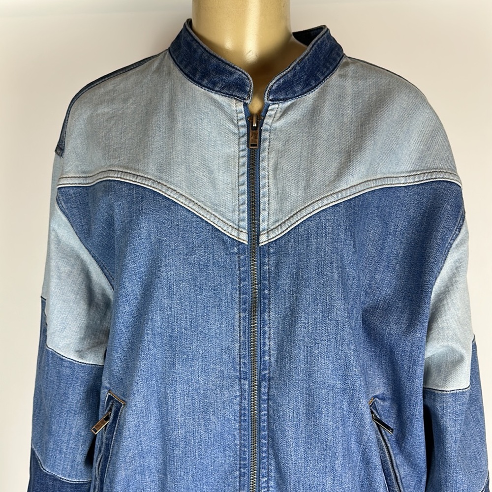 7 For All Mankind. Patchwork Bomber Patchwork Set… - image 2